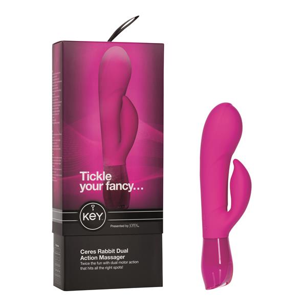 Key by Jopen Ceres Rabbit Dual Motor Massager - Raspberry Pink