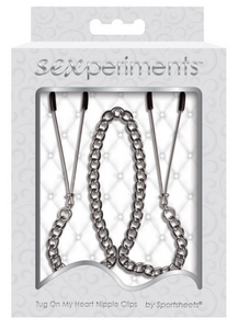 Sexperiments Tug on my Heart Nipple Clips