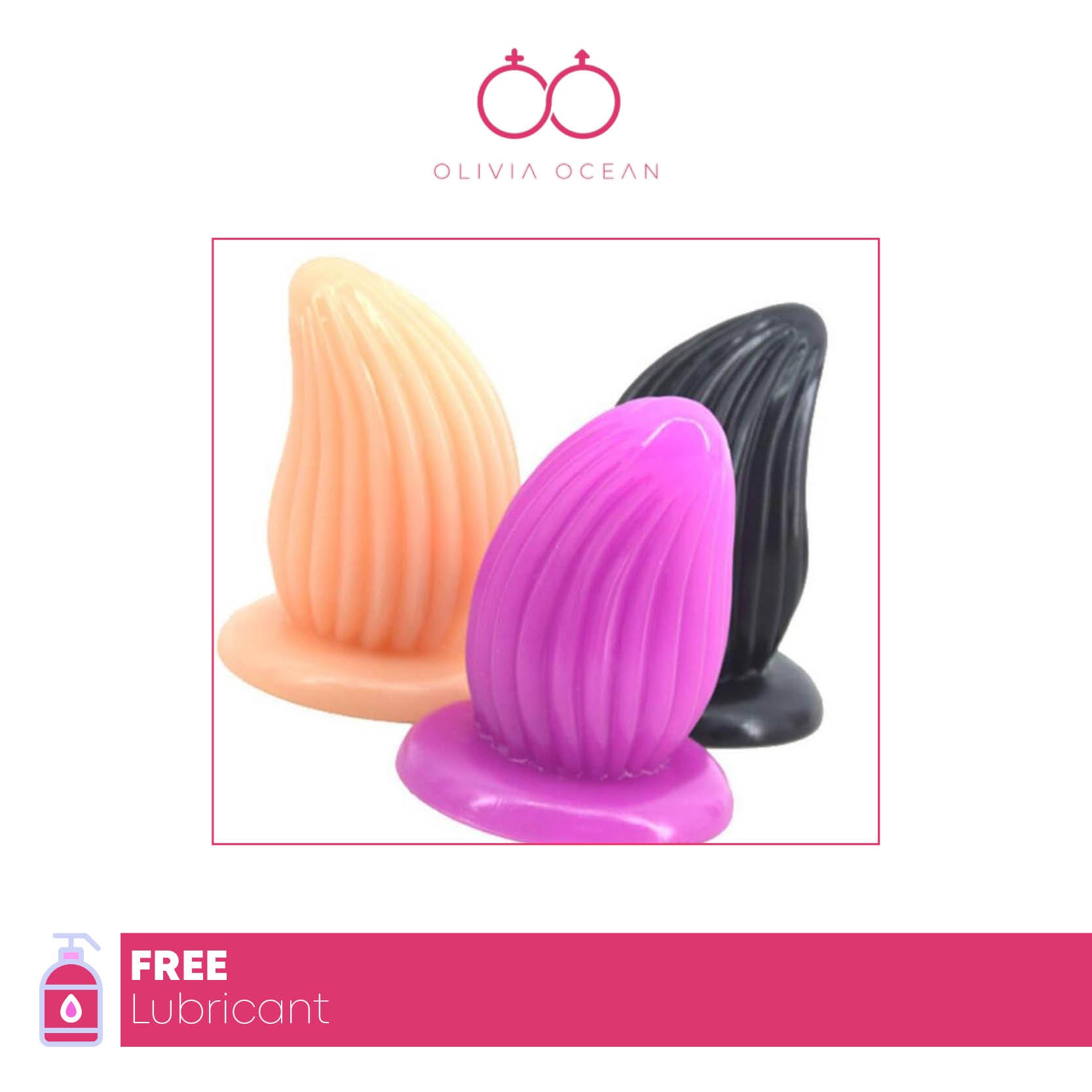 Huge Butt Plug Large Unisex Anal Dildo Sex Toy XXL Ribbed Anal FREE  LUBRICANT | Olivia Ocean